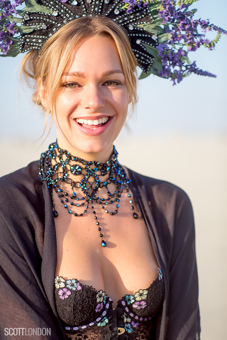 A beautiful Burner at Burning Man 2017. (Photo by Scott London)