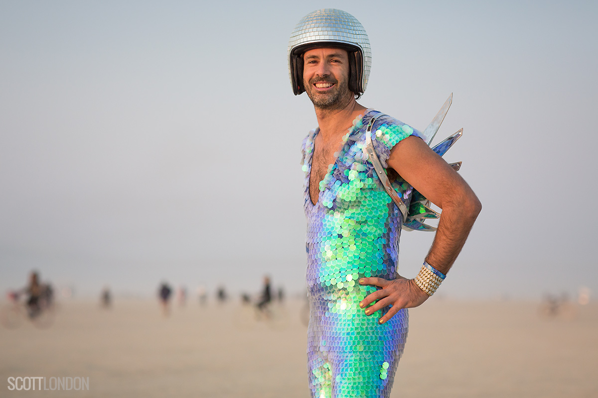 Mirror Man at Burning Man 2017. (Photo by Scott London)